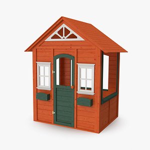 Wooden Cubby House 3D Model