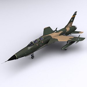 3d model of f-105 thunderchief f-105f wild