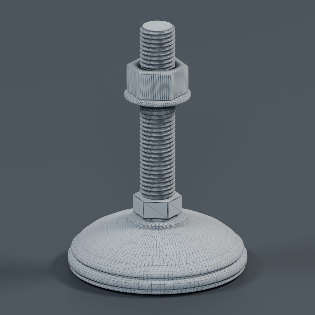 Industrial Adjustable Machine Leveling Foot PBR 3D Model - TurboSquid ...