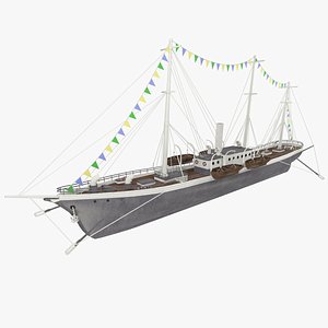 background steamship konstantin 3d model