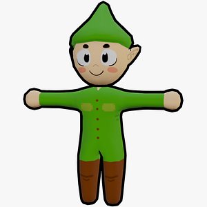 TEXTURED AND RIGGED 3D ELF