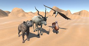 african animals pack - 3D model