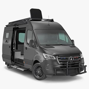 Mercedes Bulletproof Armored Van Rigged for Cinema 4D