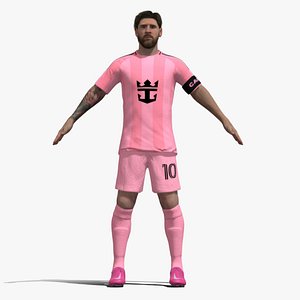 T-Pose Rigged Lionel Messi Miami 25-26