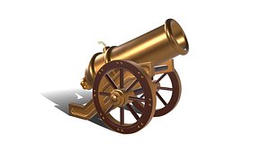 Circus Cannon PBR 3D model