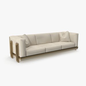3D seater beige sofa