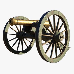 3D model 6 Pounder Brass Cannon - Model 1841