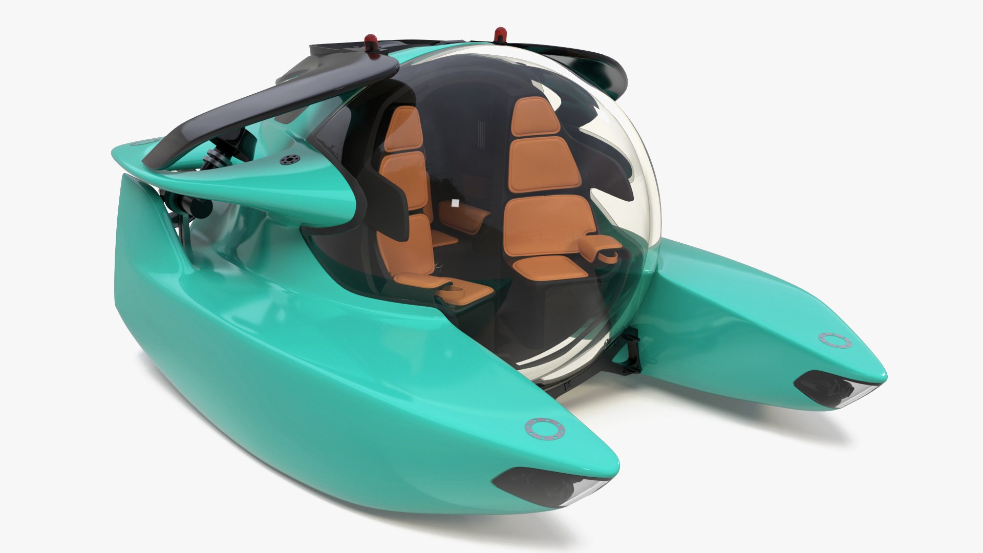 Luxurious Personal Submarine 3D model preview