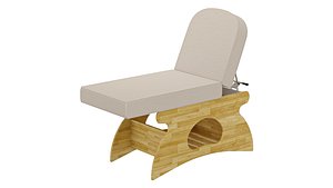 3D model Wooden SPA Massage Table