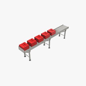 Gravity Roller Conveyor 02 3D