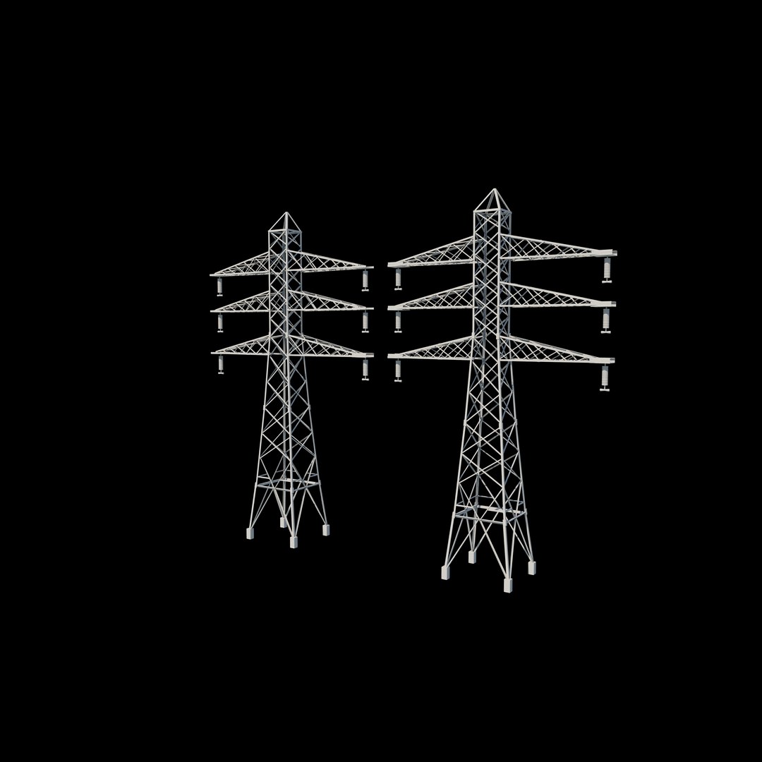 3D Electricity Pylon Tower 3D Model Model - TurboSquid 2347391
