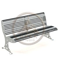 Modular Shopping Mall Bench Seating v3
