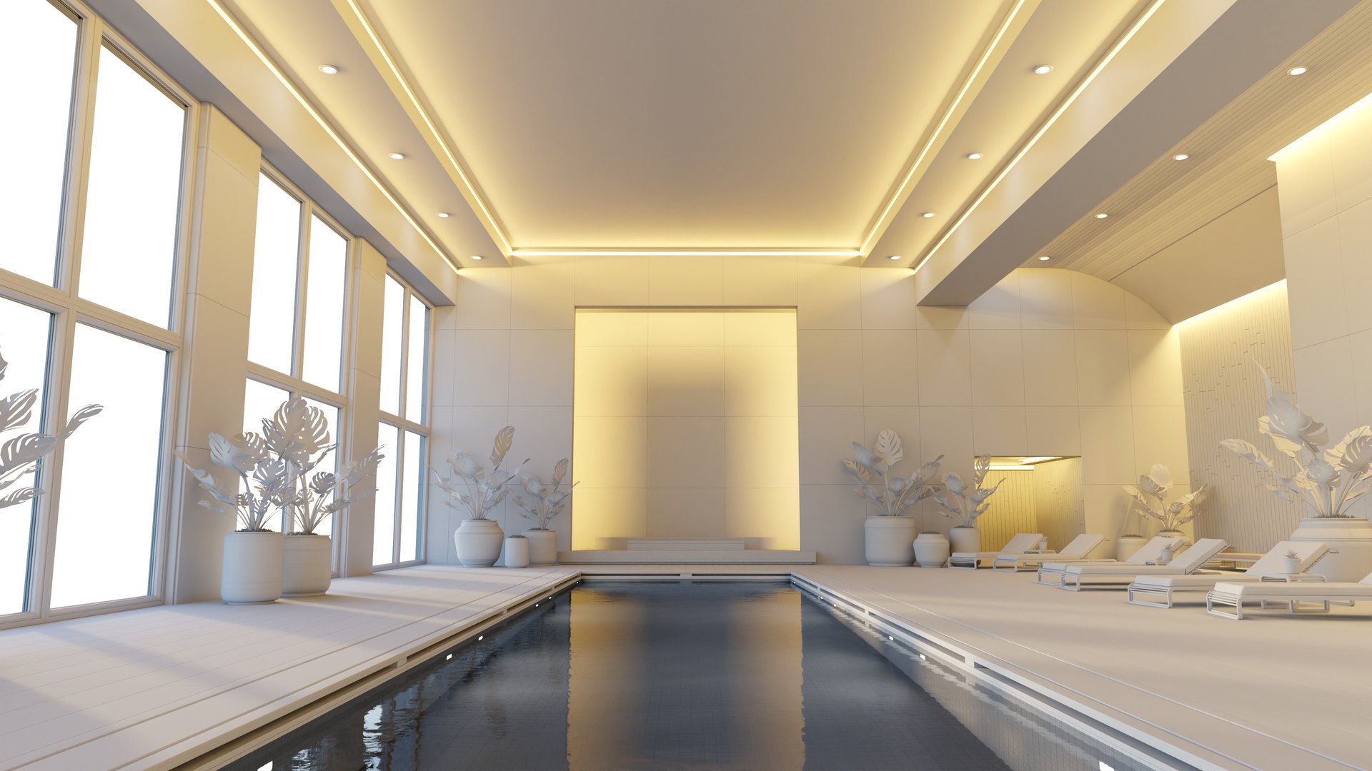3D Luxury Swimming Pool 3D Model Blend - Fbx - Obj - TurboSquid 2245066