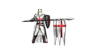 Crusader Infantry 6 3D model