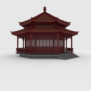 3D model temple chinese