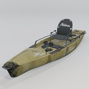 Kayak for fishing Hobie Mirage Pro Angler 14 with 360 Camo 3D model