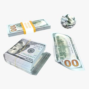 4 in 1 Dollar Money Bills Banknotes Models