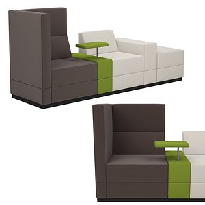 Casala office Brick island sofa 02 3D model