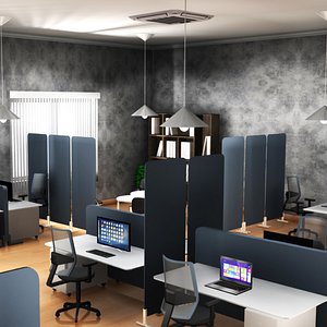 Office Work Space 3D model