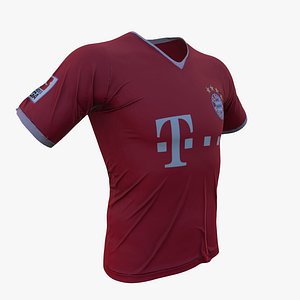 fc bayern t-shirt 3d obj