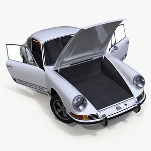 White Porsche 911 1968 Rigged