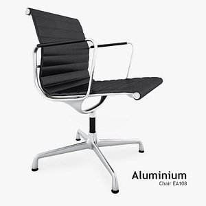 3d model vitra aluminium chair ea