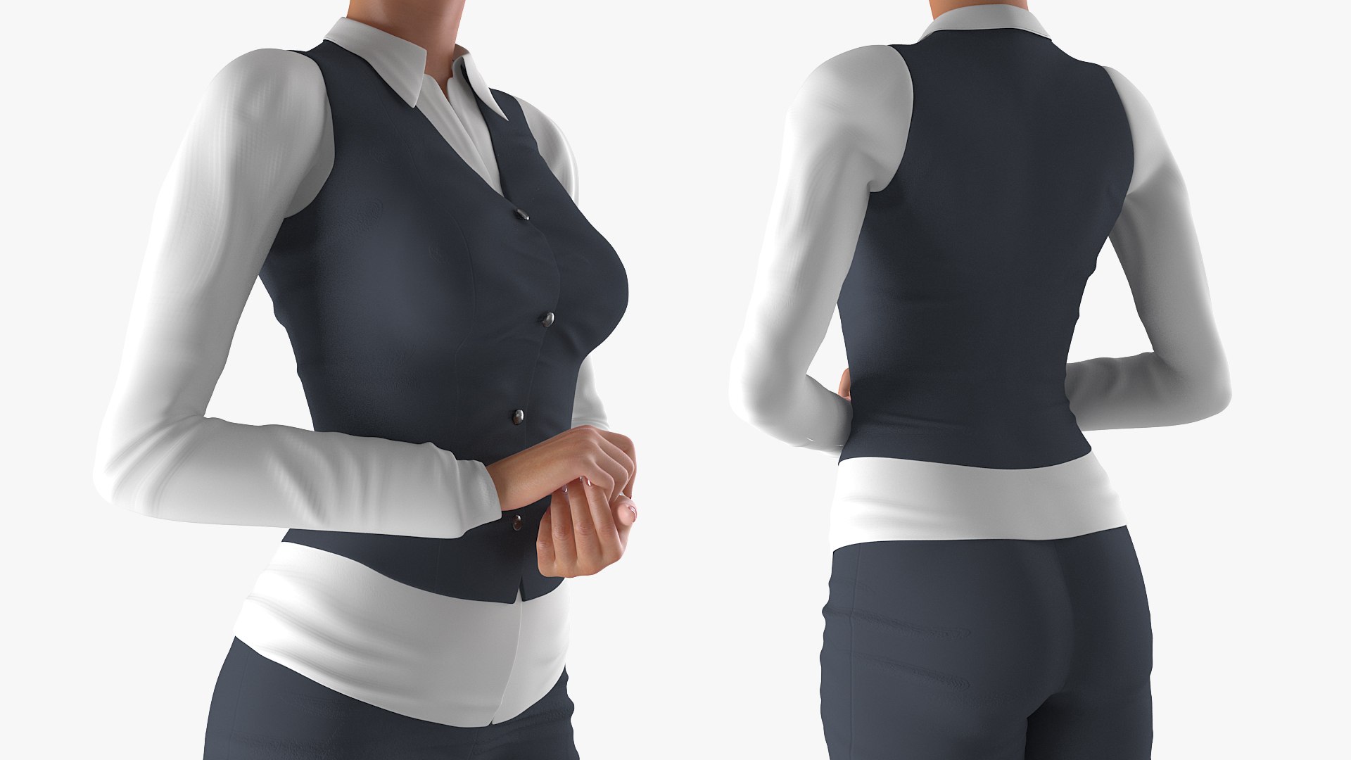 3D business style woman rigged - TurboSquid 1527937