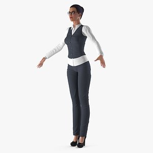 Business Style Woman Rigged for Cinema 4D