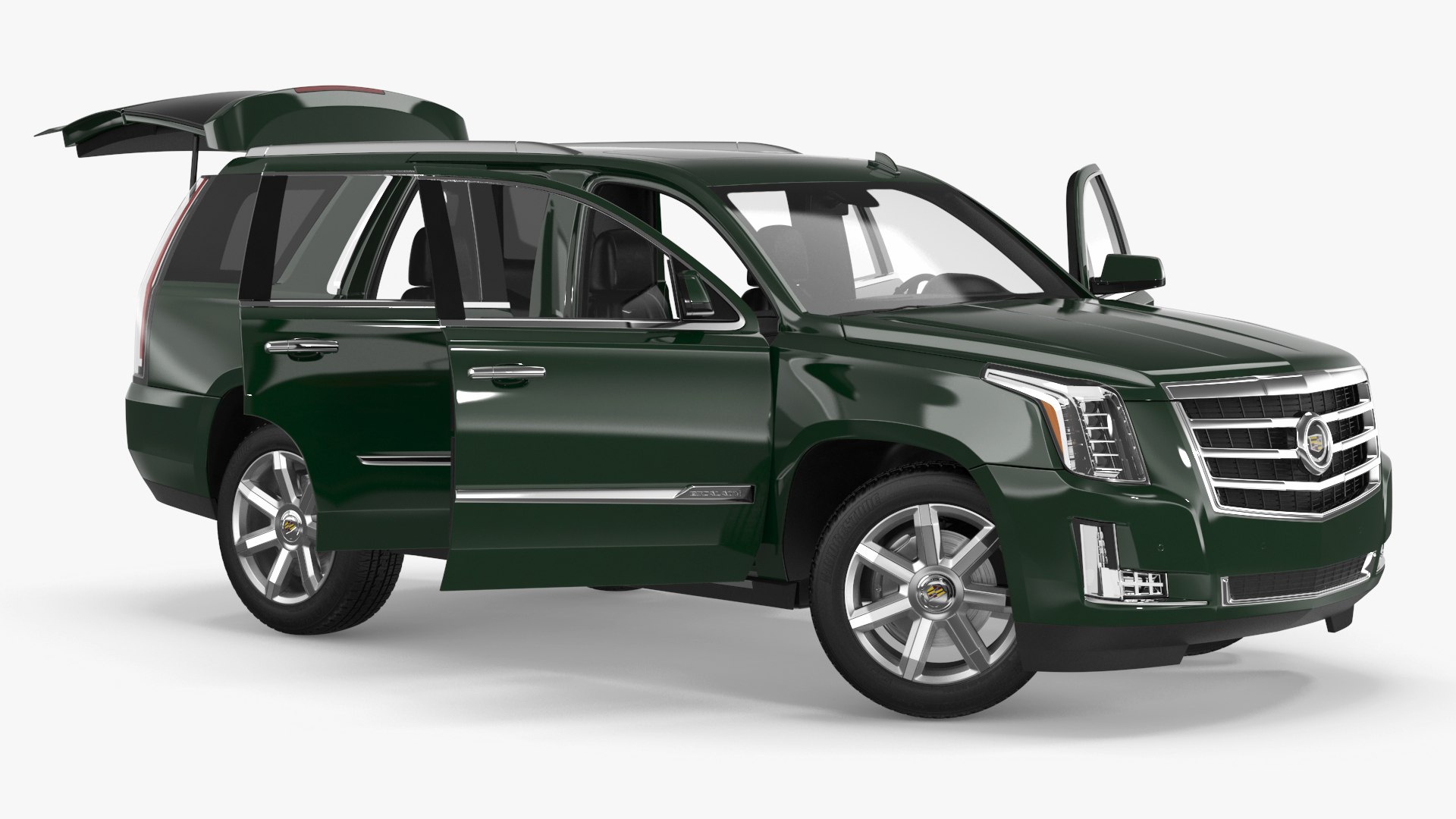 Cadillac Escalade SUV Rigged for Maya 3D model preview