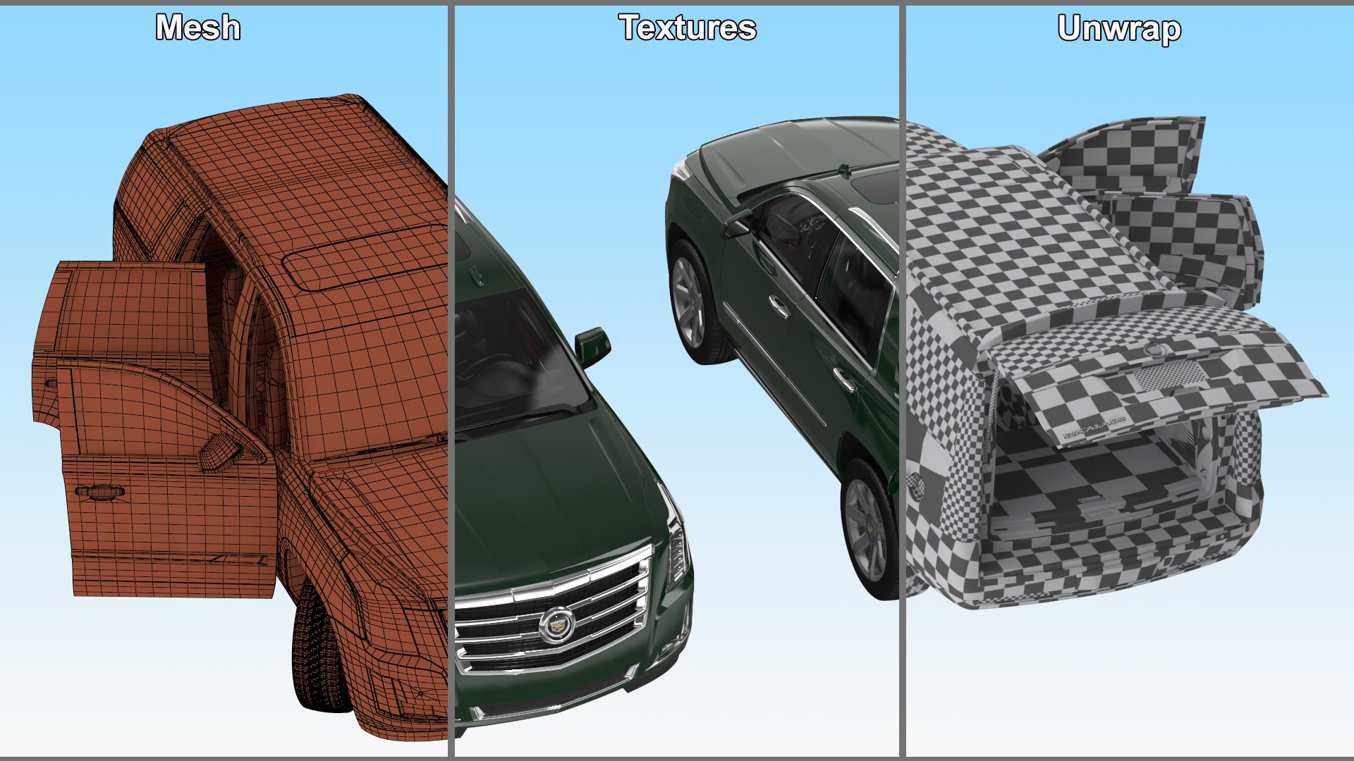 Cadillac Escalade SUV Rigged for Maya 3D model https://p.turbosquid.com/ts-thumb/IB/1AXCty/yK/cadillacescaladesuvriggedformayamb3dmodel044/jpg/1715639696/1920x1080/fit_q87/b49922734457edced5c58f9771af2468188f6b00/cadillacescaladesuvriggedformayamb3dmodel044.jpg
