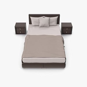 3D Double Bed model