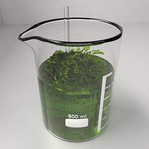 3D 800 ml glass beaker model
