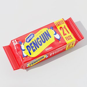 3D Penguin biscuit family size