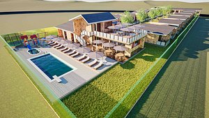 3D model Resort  Garden