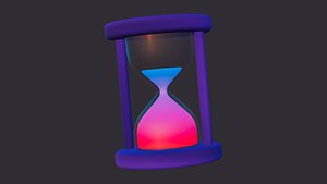 3D Low Poly Hourglass model