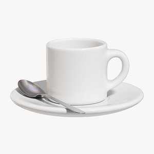 Coffee Cup With Saucer and Spoon