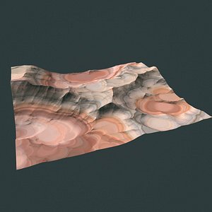 3d model of hills cliffs terrain