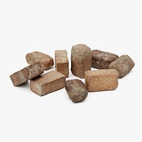 Brick-Old Bricks Set-3 Model VAR x 3 Texture Var-Game Ready LP