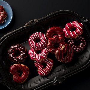 3D model Valentine Day style donut