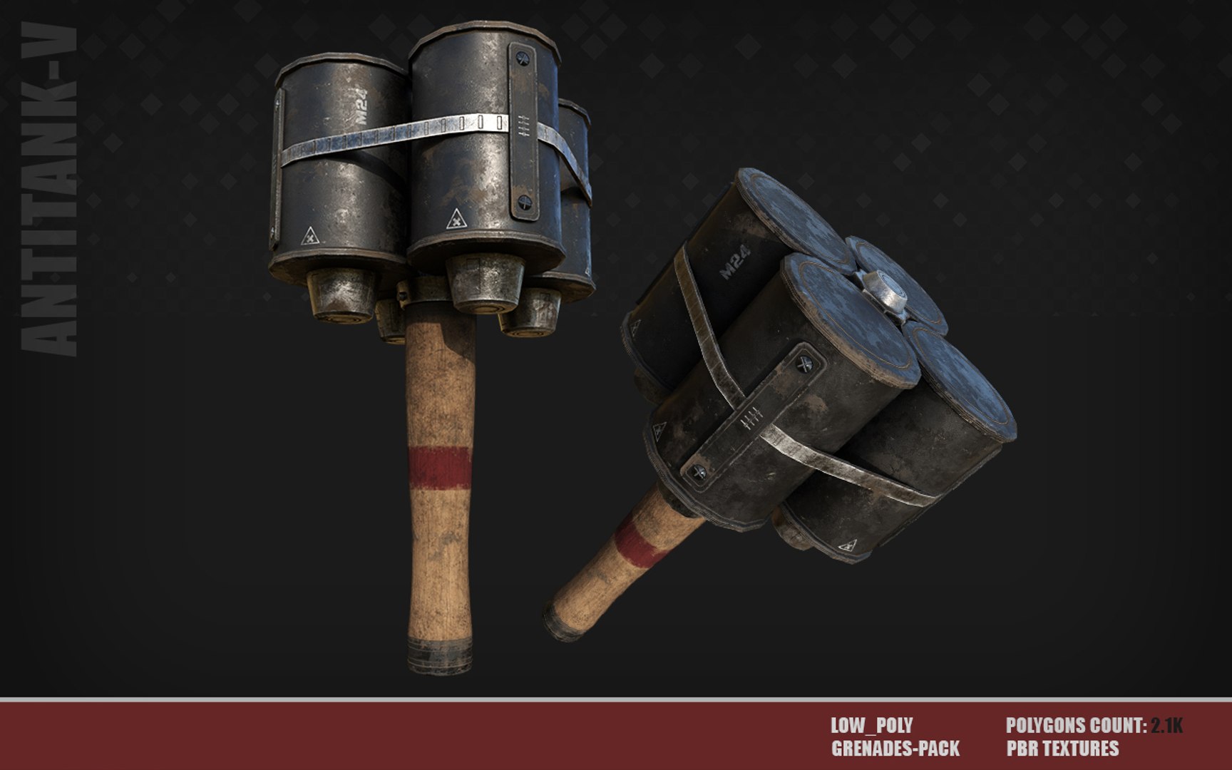 18 GRENADES PACK Game ready models 3D model https://p.turbosquid.com/ts-thumb/IB/FGrAWp/DR/antitank/jpg/1726660090/1920x1080/fit_q87/d6512a4e4c2bb3477b3c1efdb2f1b9c178cd5e65/antitank.jpg
