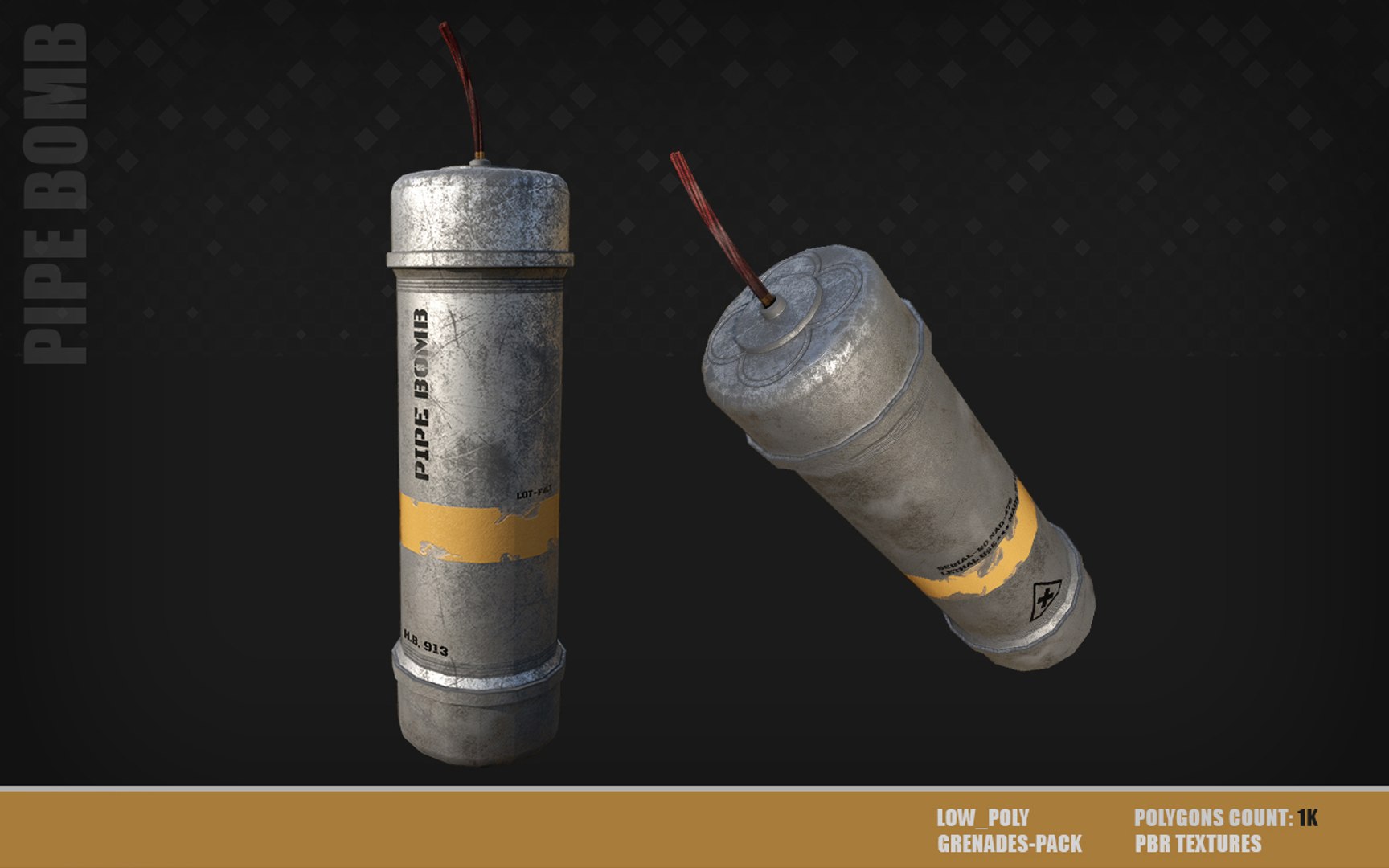 18 GRENADES PACK Game ready models 3D model https://p.turbosquid.com/ts-thumb/IB/FGrAWp/VB/pipebomb/jpg/1726660105/1920x1080/fit_q87/f6f0872d931acec2dbcdaf666b02c42fec0f532b/pipebomb.jpg