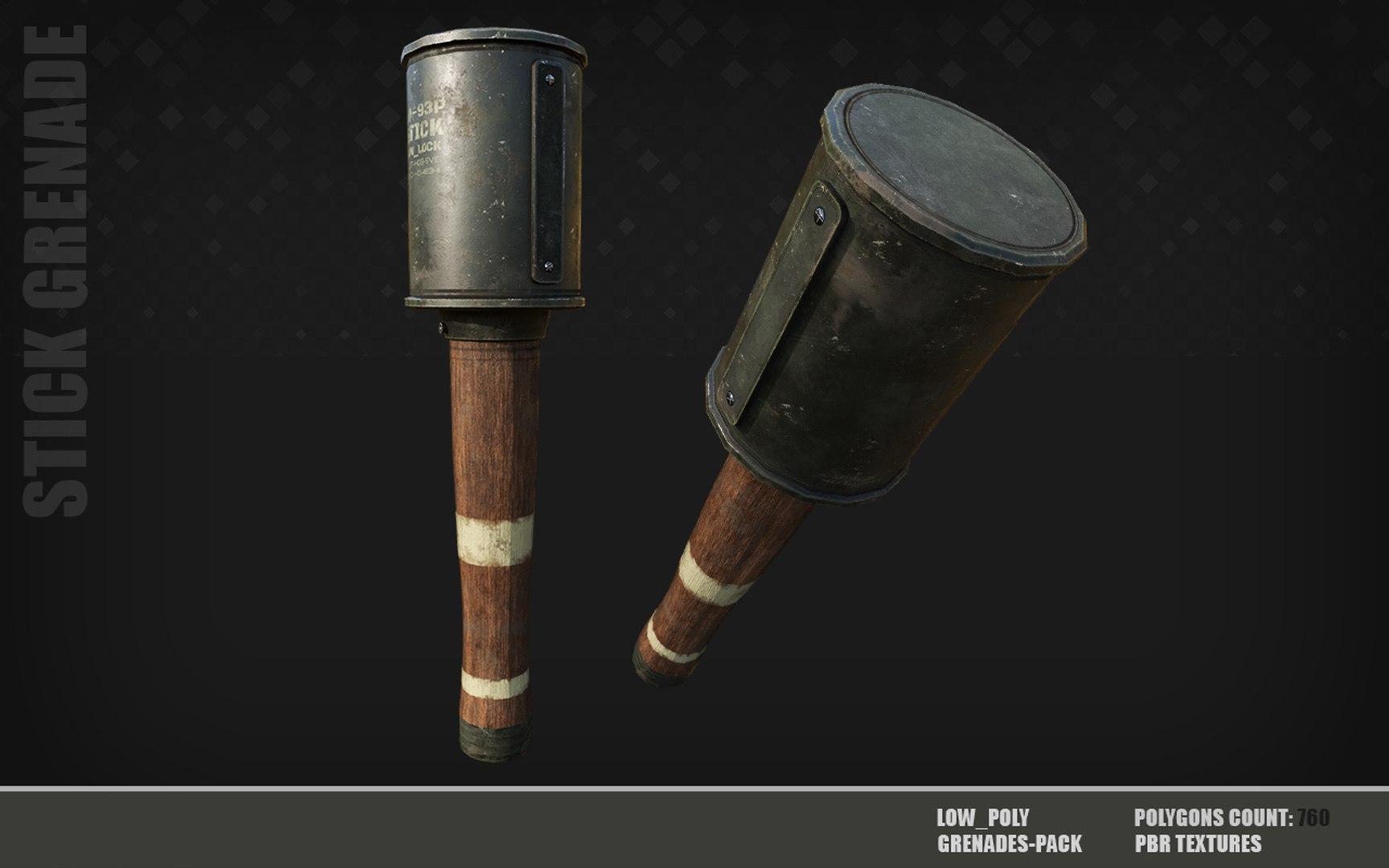 18 GRENADES PACK Game ready models 3D model https://p.turbosquid.com/ts-thumb/IB/FGrAWp/uz/m24stick/jpg/1726660096/1920x1080/fit_q87/6c94fe802f9b3dbe7fd35809c2fe79463e20b962/m24stick.jpg