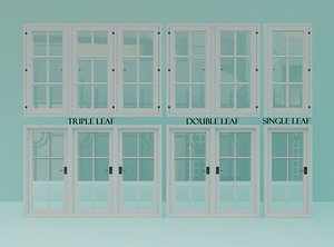 Window Set - 01 - Single Leaf - Double Leaf - Triple Leaf
