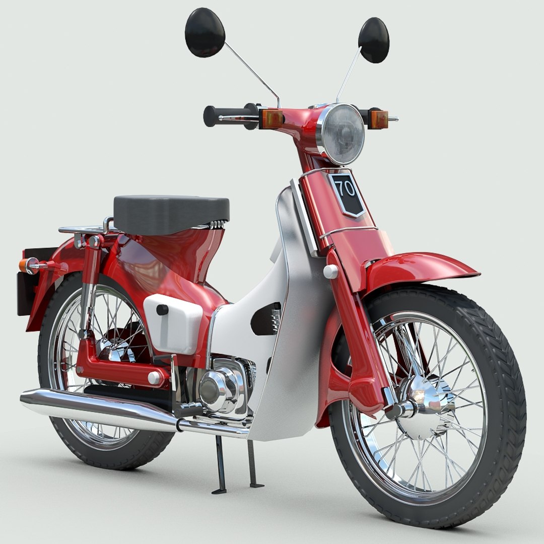 Vintage Scooter 3d Model