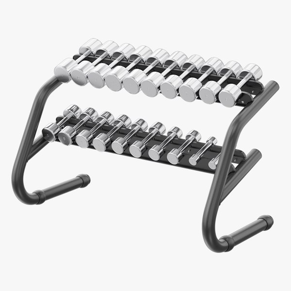 modèle 3D de Haltères chromées Technogym - TurboSquid 2553753
