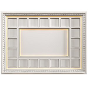 Modern coffered illuminated ceiling