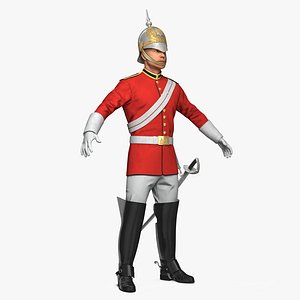 Queens Royal Soldier Lifeguards Cavalry 3D Model