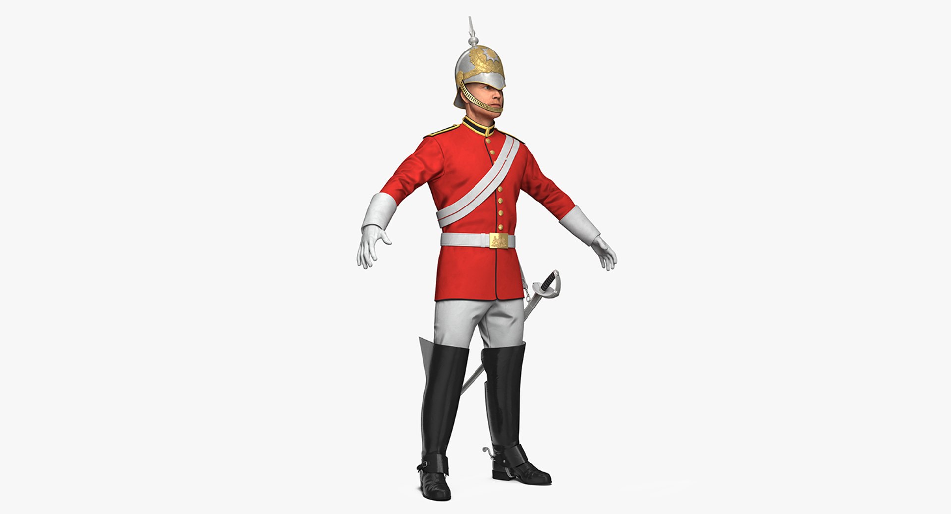 Queens Royal Soldier Lifeguards Cavalry 3D Model 3D model preview
