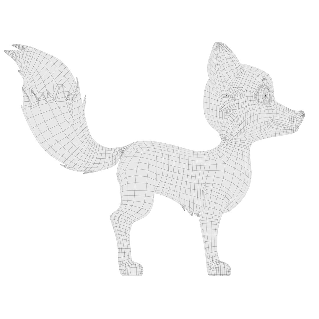 Cartoon Fox Model - TurboSquid 1609158