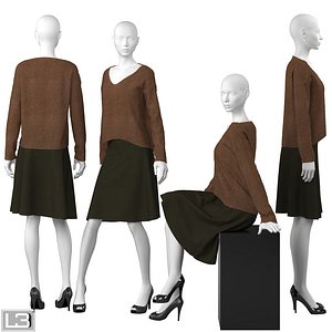 3d model woman mannequin